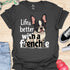 Life is better with a frenchie - V8 - Double Frenchie T-Shirt